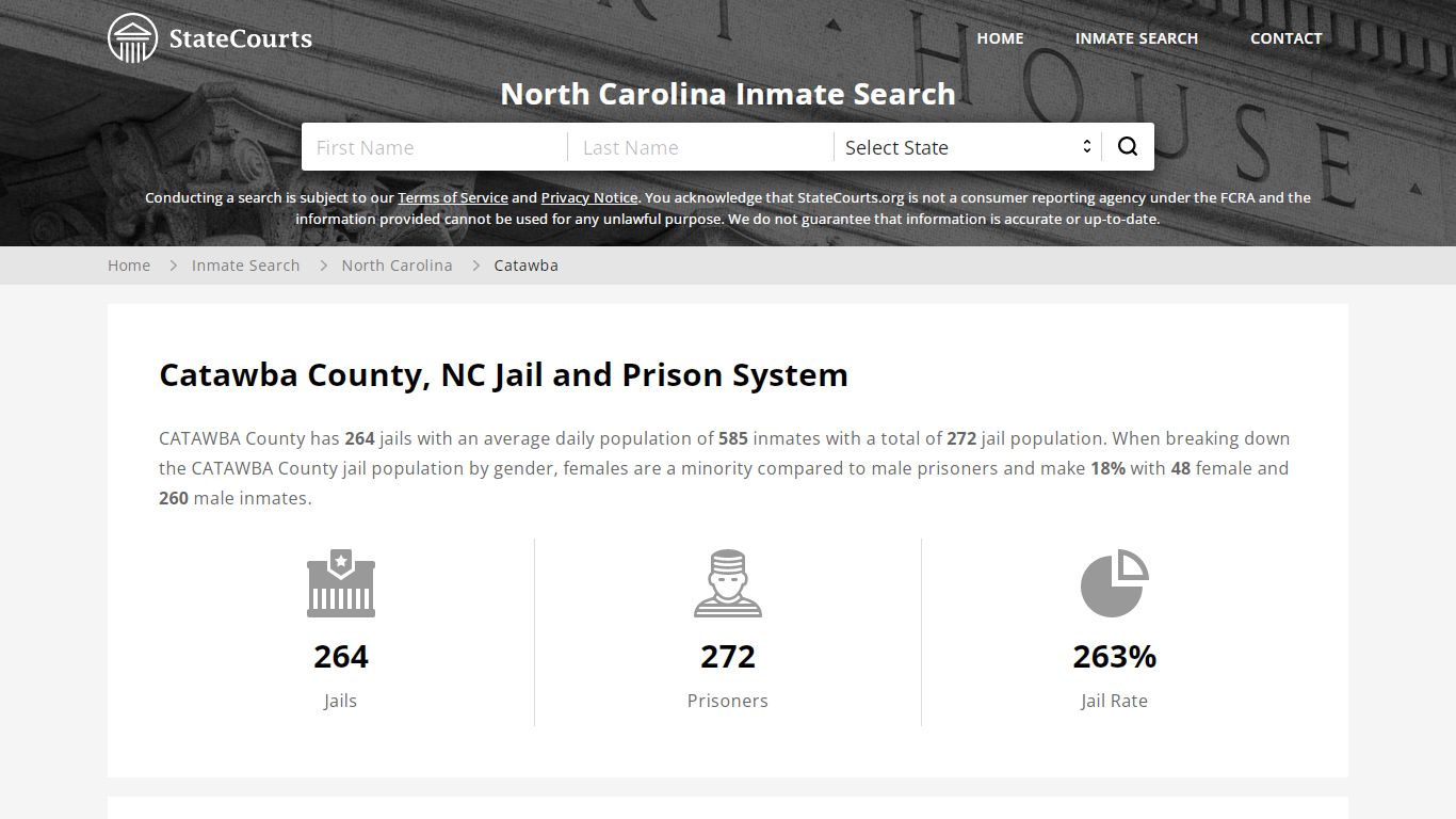 Catawba County, NC Inmate Search - StateCourts